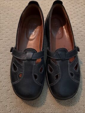 Hotter Black Mary Jane’s style shoes :Leather